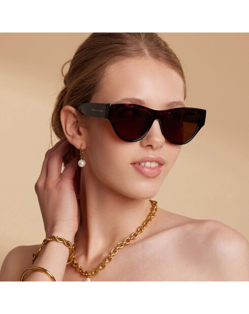 Lunettes de soleil Glamour ambrées
