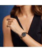 Montre Luna en Acier & Diamant dorée