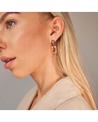 Boucles d'oreilles Laura en Acier rose doré