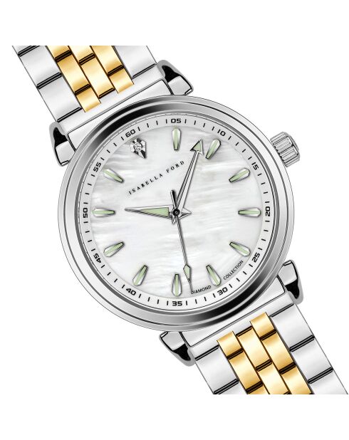 Montre Joie en Acier & Diamant doré/argenté