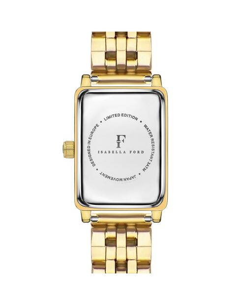 Montre Eulalie en Acier & Diamant dorée