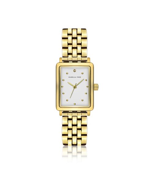 Montre Eulalie en Acier & Diamant dorée