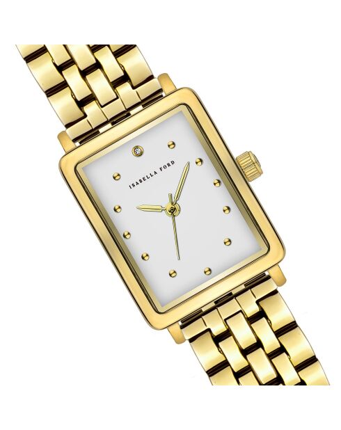 Montre Eulalie en Acier & Diamant dorée