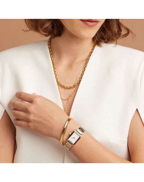 Montre Eulalie en Acier & Diamant doré/argenté