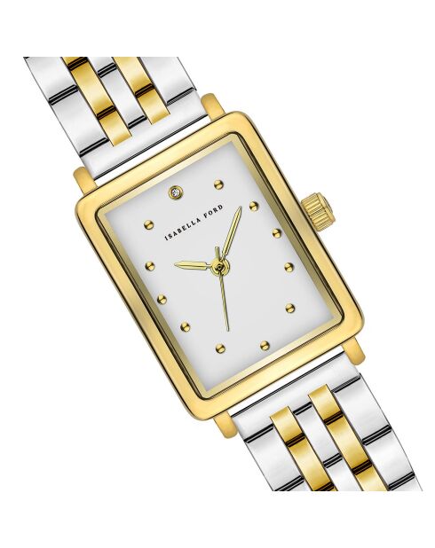 Montre Eulalie en Acier & Diamant doré/argenté