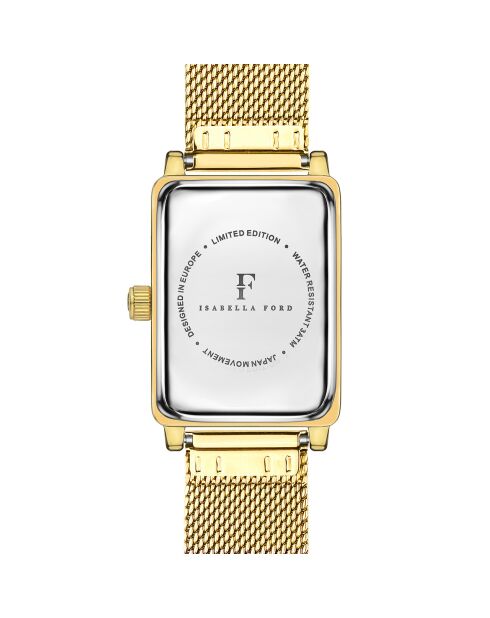 Montre Cléophée en Acier & Diamant dorée