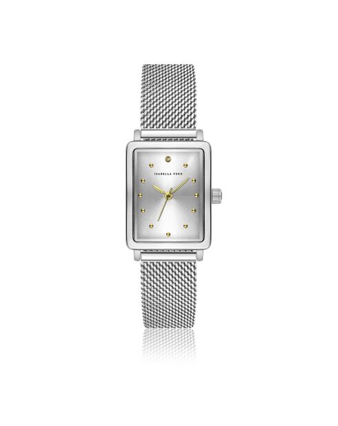 Montre Isaure en Acier & Diamant argentée