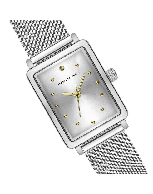 Montre Isaure en Acier & Diamant argentée