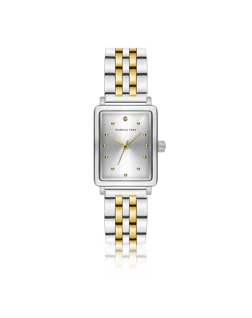 Montre Isaure en Acier & Diamant doré/argenté