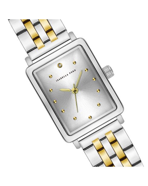 Montre Isaure en Acier & Diamant doré/argenté