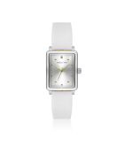 Montre Isaure en Cuir & Diamant blanche