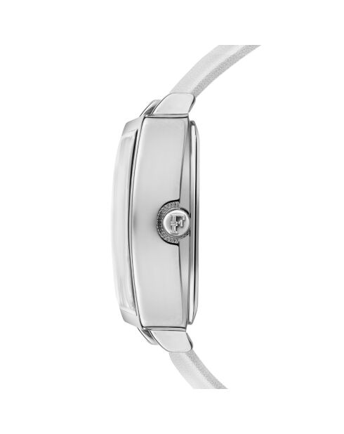 Montre Isaure en Cuir & Diamant blanche