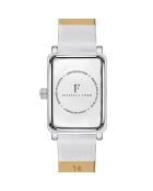 Montre Isaure en Cuir & Diamant blanche