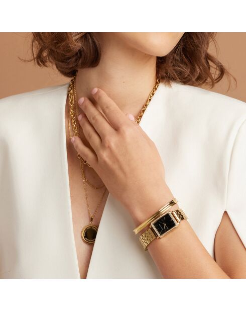 Montre Adélaïde en Acier & Diamant dorée