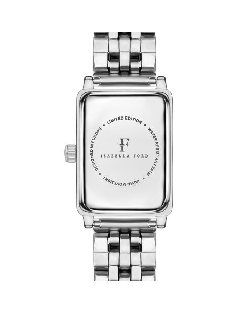 Montre Agathe en Acier & Diamant argentée