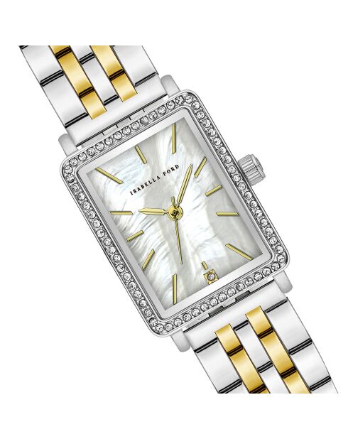 Montre Agathe en Acier & Diamant doré/argenté