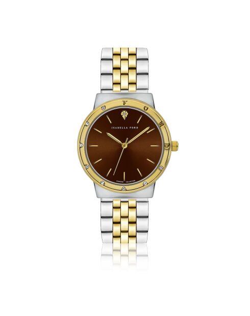 Montre Capucine en Acier & Diamant doré/argenté