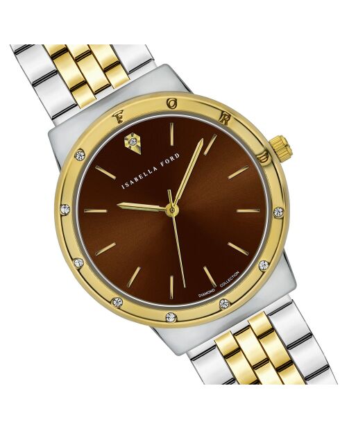 Montre Capucine en Acier & Diamant doré/argenté