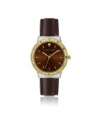 Montre Capucine en Cuir & Diamant marron