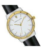 Montre Héloïse en Cuir & Diamant noire