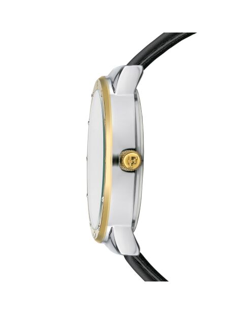 Montre Héloïse en Cuir & Diamant noire