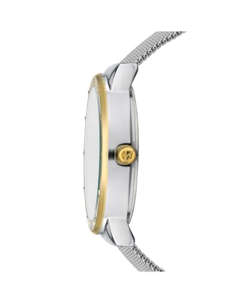 Montre Olympe en Acier & Diamant argentée