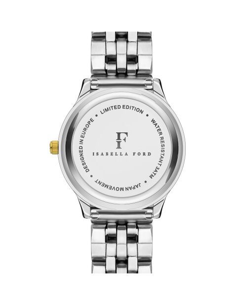 Montre Olympe en Acier & Diamant doré/argenté