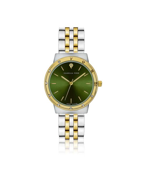 Montre Olympe en Acier & Diamant doré/argenté