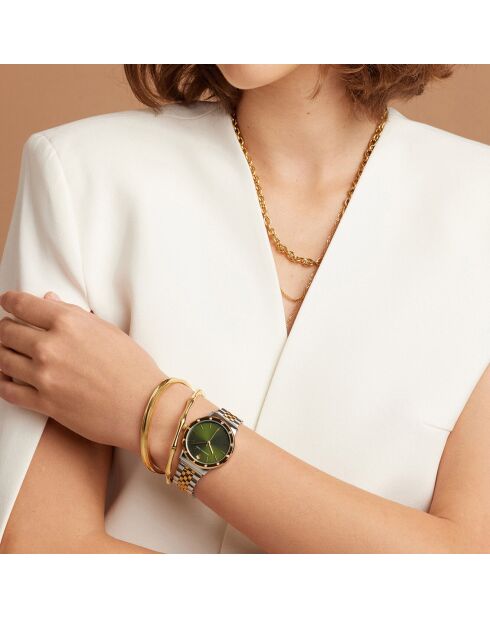 Montre Olympe en Acier & Diamant doré/argenté