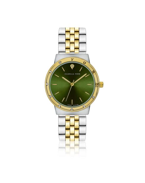 Montre Olympe en Acier & Diamant doré/argenté