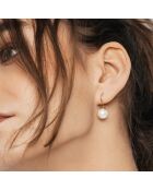 Bracelet & Boucles d'oreilles Linda en Acier & Perle de coquillage dorés