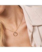 Collier & Boucles d'oreilles Lea en Acier & Perle de coquillage dorés