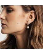 Collier & Boucles d'oreilles Lea en Acier & Perle de coquillage argentés