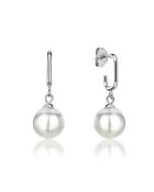 Collier & Boucles d'oreilles Lea en Acier & Perle de coquillage argentés