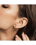 Set Boucles d'oreilles Diane en Acier & Perle de coquillage doré