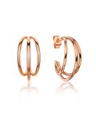 Set Boucles d'oreilles Diane en Acier & Perle de coquillage rose doré