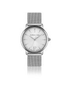 Montre 2 Bracelets Adore en Acier & Diamant argenté/noir