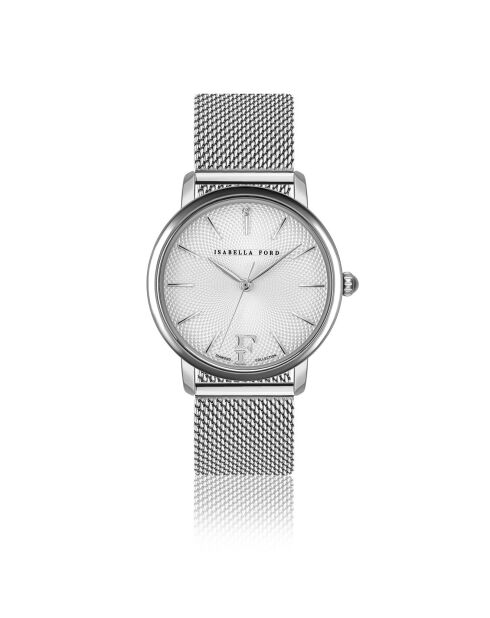 Montre 2 Bracelets Adore en Acier & Diamant argenté/noir