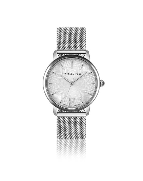 Montre 2 Bracelets Adore en Acier & Diamant argenté/noir