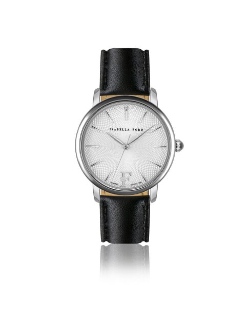 Montre 2 Bracelets Adore en Acier & Diamant argenté/noir