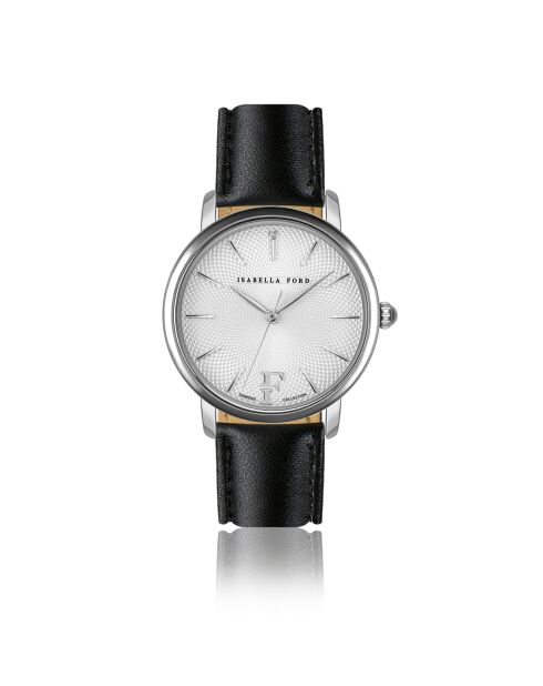 Montre 2 Bracelets Adore en Acier & Diamant argenté/noir