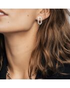 Montre & Boucles d'oreilles Desirée en Acier & Diamant argentée