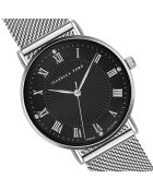 Montre & Boucles d'oreilles Desirée en Acier & Diamant argentée