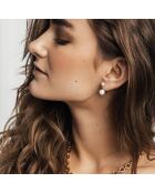 Montre & Boucles d'oreilles Florence en Acier & Diamant rose doré
