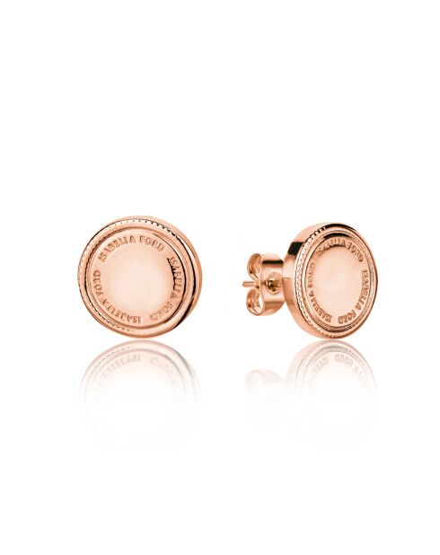 Montre & Boucles d'oreilles Sophia en Acier & Diamant rose doré