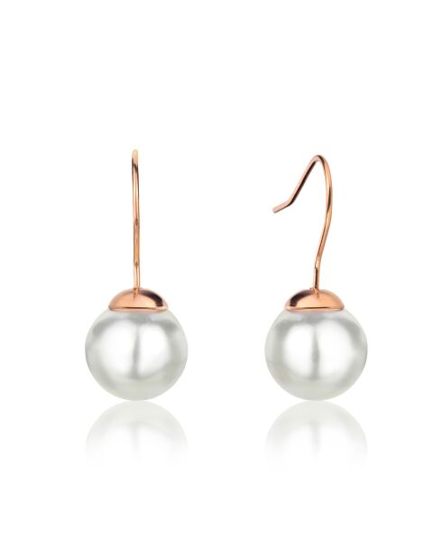 Montre & Boucles d'oreilles Portia en Acier & Diamant rose doré