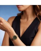 Montre & Collier Nathalle en Acier & Diamant dorés