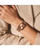 Montre & Bracelet Florence en Acier & Diamant rose doré