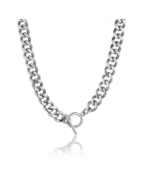 Montre & Collier Lea en Acier & Diamant argentés