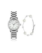 Montre & Bracelet Joie en Acier & Diamant argentés